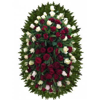 Венок из живых цветов 7