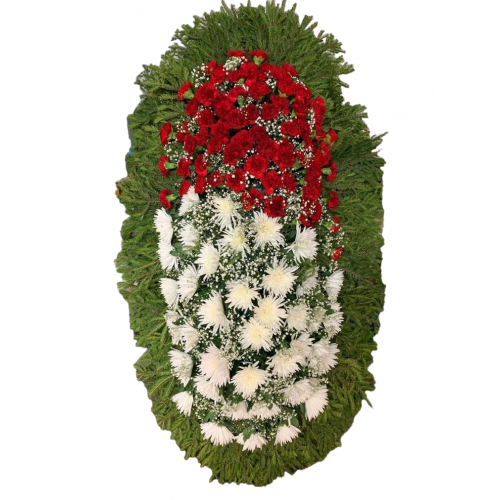 Венок из живых цветов 4